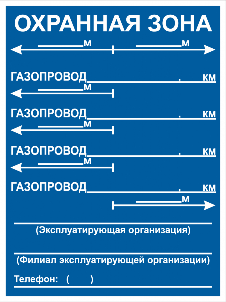 Опасная зона газопровода